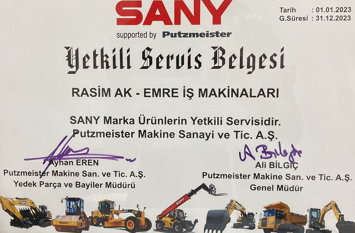 muğla sany yetkili belgesi